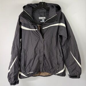 Columbia Women’s Interchange 3-in-1 Jacket Black Patterned‎ Size M